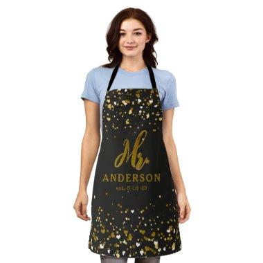 Personalized Chic Mr. and Mrs. Aprons Gift Set