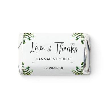 Personalized Chocolate For Wedding Green Foliage Hershey's Miniatures