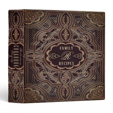 Personalized Cookbook Ornate Vintage 3 Ring Binder