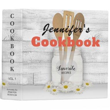 Personalized Country Cookbook 3 Ring Binder