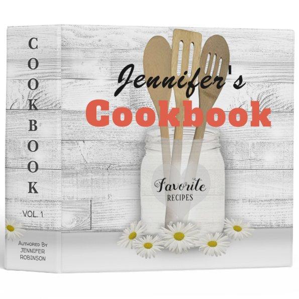 Personalized Country Cookbook 3 Ring Binder