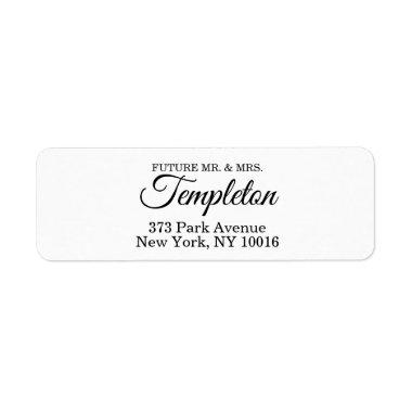 Personalized Couples Wedding Return Address Label