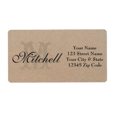 Personalized craft paper shipping address labels