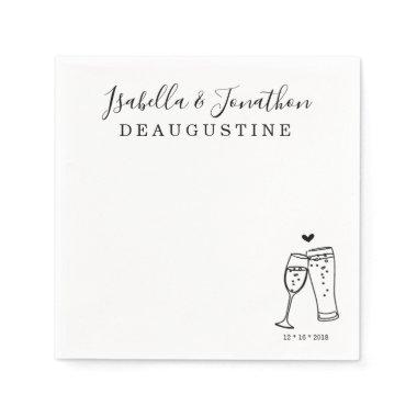 Personalized Custom Bubbles & Brews Themed Napkins