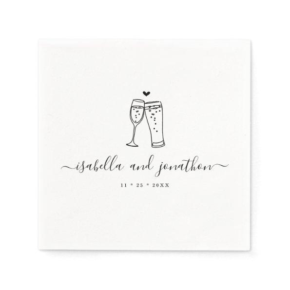 Personalized Custom Bubbles & Brews Themed Napkins