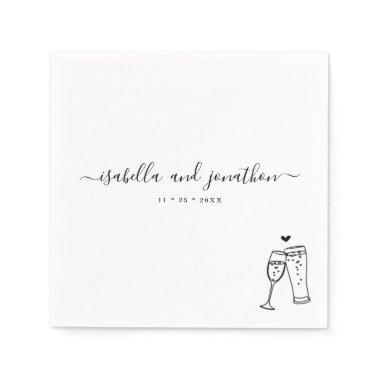 Personalized Custom Bubbles & Brews Themed Napkins