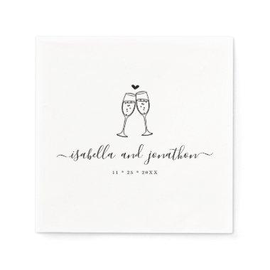 Personalized Custom Champagne Toast Napkins
