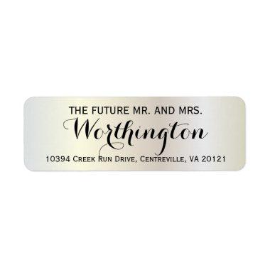 Personalized Custom Wedding Future Mr and Mrs Label