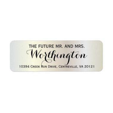 Personalized Custom Wedding Future Mr and Mrs Label