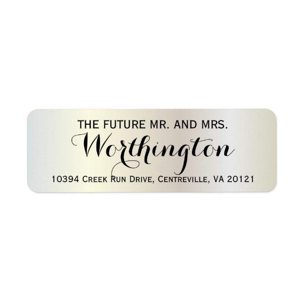 Personalized Custom Wedding Future Mr and Mrs Label
