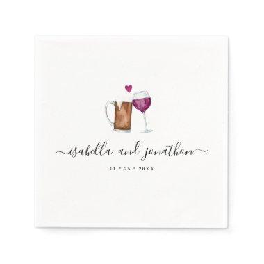 Personalized Custom Wine & Beer Themed Napkins