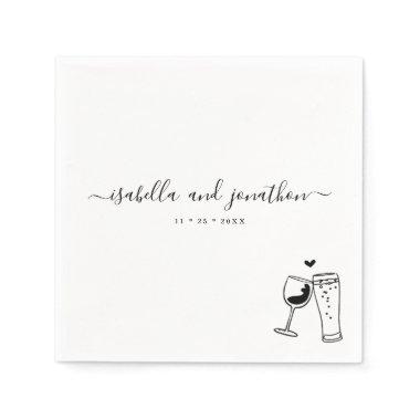 Personalized Custom Wine & Brews Themed Napkins