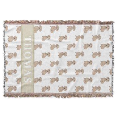 Personalized Dachshund (Smooth, Red) Throw Blanket