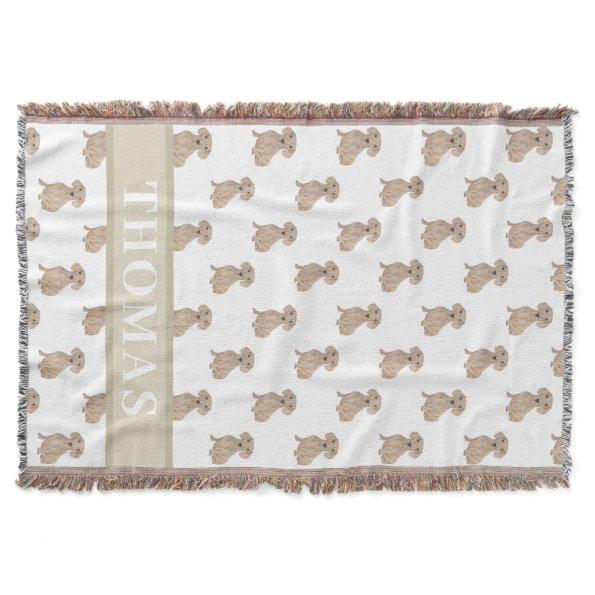 Personalized Dachshund (Smooth, Red) Throw Blanket