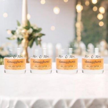 Personalized Dated Mr. & Mrs. Whiskey Glass