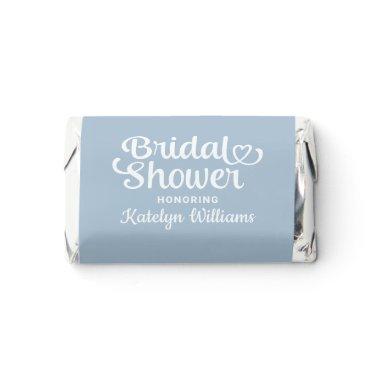 Personalized Dusty Blue Wedding Bridal Shower Hershey's Miniatures