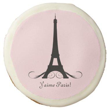 Personalized Eiffel Tower J'aime Paris! Sugar Cookie