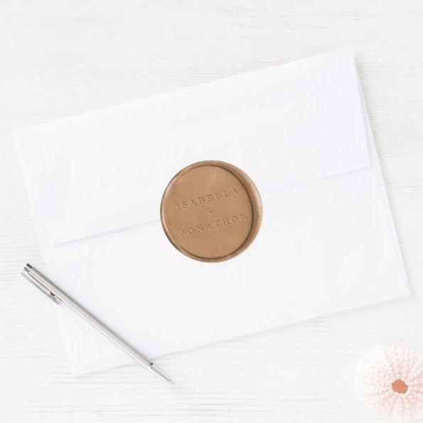 Personalized Envelope Sticker Looks Like Wax Seal