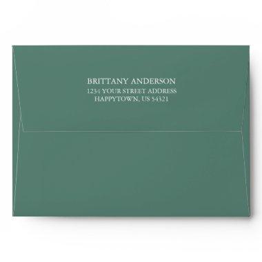 Personalized Eucalyptus Green  Envelope