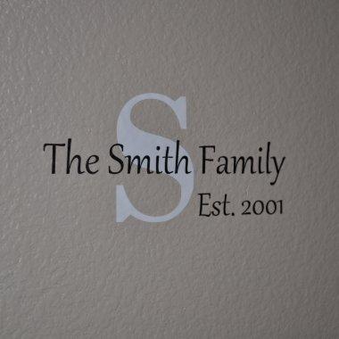 Personalized Family Name Vinyl Wall Decal