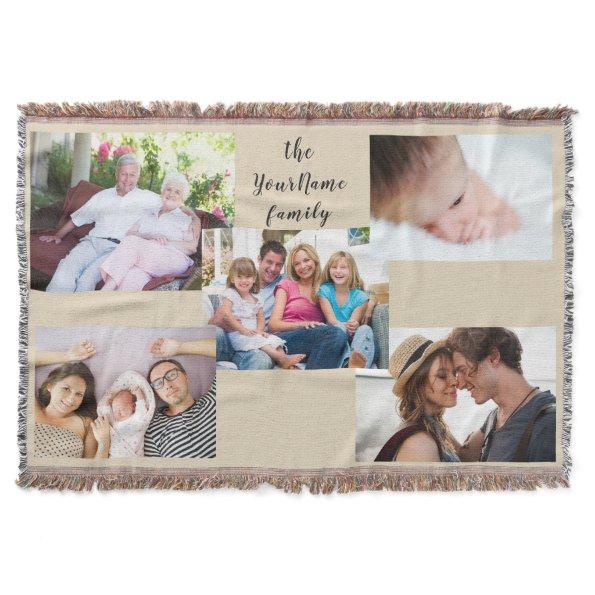 Personalized Family Photos Inspirations Throw Blanket