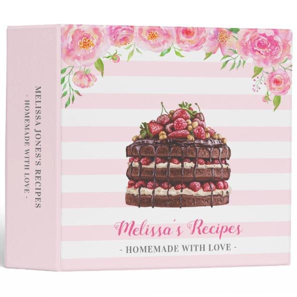 Personalized Family Recipe Invitations Food Dessert Book 3 Ring Binder