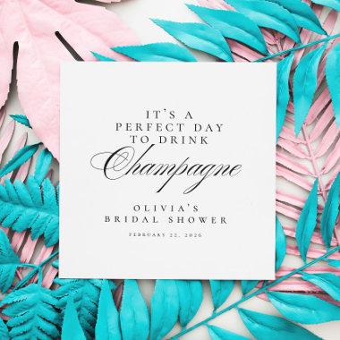 Personalized Fancy Champagne Bridal Shower Napkins