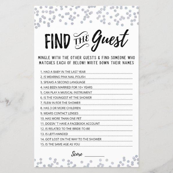Personalized Find the guest Bridal Shower game