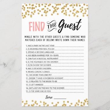 Personalized Find the guest Bridal Shower game