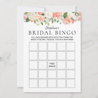 Personalized Floral Medley Bridal Shower Bingo