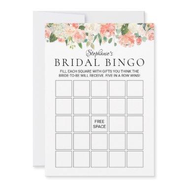 Personalized Floral Medley Bridal Shower Bingo