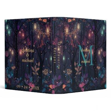Personalized Floral Spray Fantasy Art 3 Ring Binder