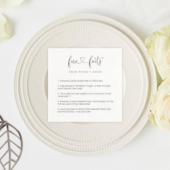 Personalized Fun Facts About the Couple Napkin