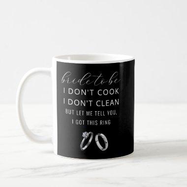 Personalized Funny Gift for a Bridal Shower Black Coffee Mug