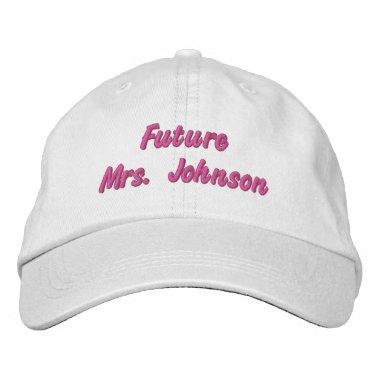 Personalized Future Mrs Bride Gift Custom Fiancee Embroidered Baseball Cap