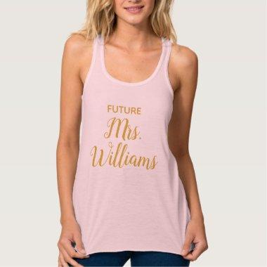 Personalized Future Mrs Bride Gift Custom Fiancee Tank Top