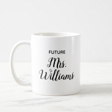 Personalized Future Mrs Gift for Bride New Fiancee Coffee Mug