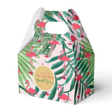 Personalized Gable Boxes Tropical Leaf Flamingos 2