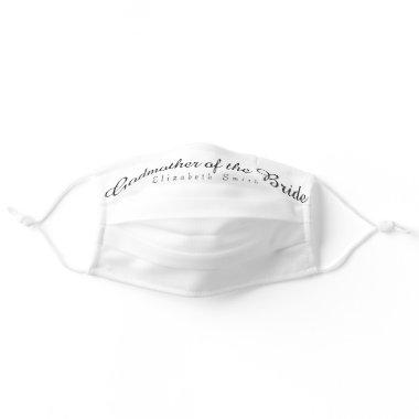 Personalized Godmother of the Bride Face Mask