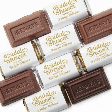 Personalized Gold Wedding Bridal Shower Hershey's Miniatures