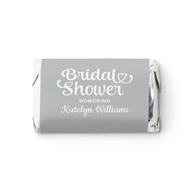 Personalized Gray Wedding Bridal Shower Hershey's Miniatures