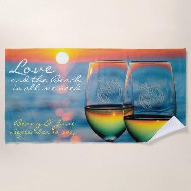 Personalized Honeymoon Beach Towel