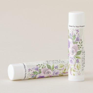 Personalized Lavender Floral Lip Balm