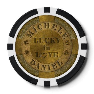 PERSONALIZED Lucky in Love Las Vegas Poker Chips