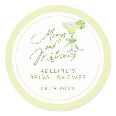 Personalized Margs And Matrimony  Classic Round Sticker