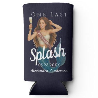 personalized mermaid bachelorette Beach Seltzer Can Cooler