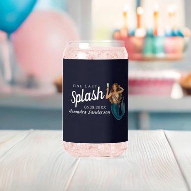 personalized mermaid bachelorette can glass