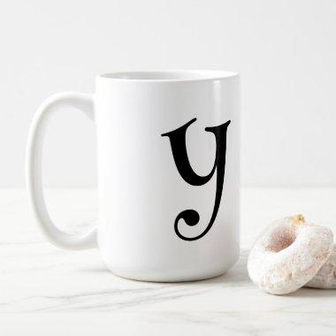 Personalized Minimalist Black & White Coffee Mug