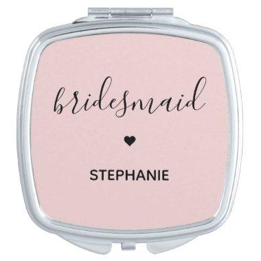 Personalized Minimalist Bridesmaid Custom Gifts Compact Mirror