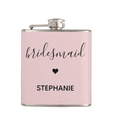 Personalized Minimalist Bridesmaid Custom Gifts Flask